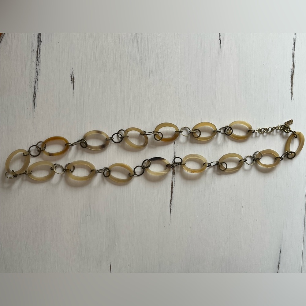 Silpada, K&R metal and bone link necklace